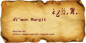 Ámon Margit névjegykártya